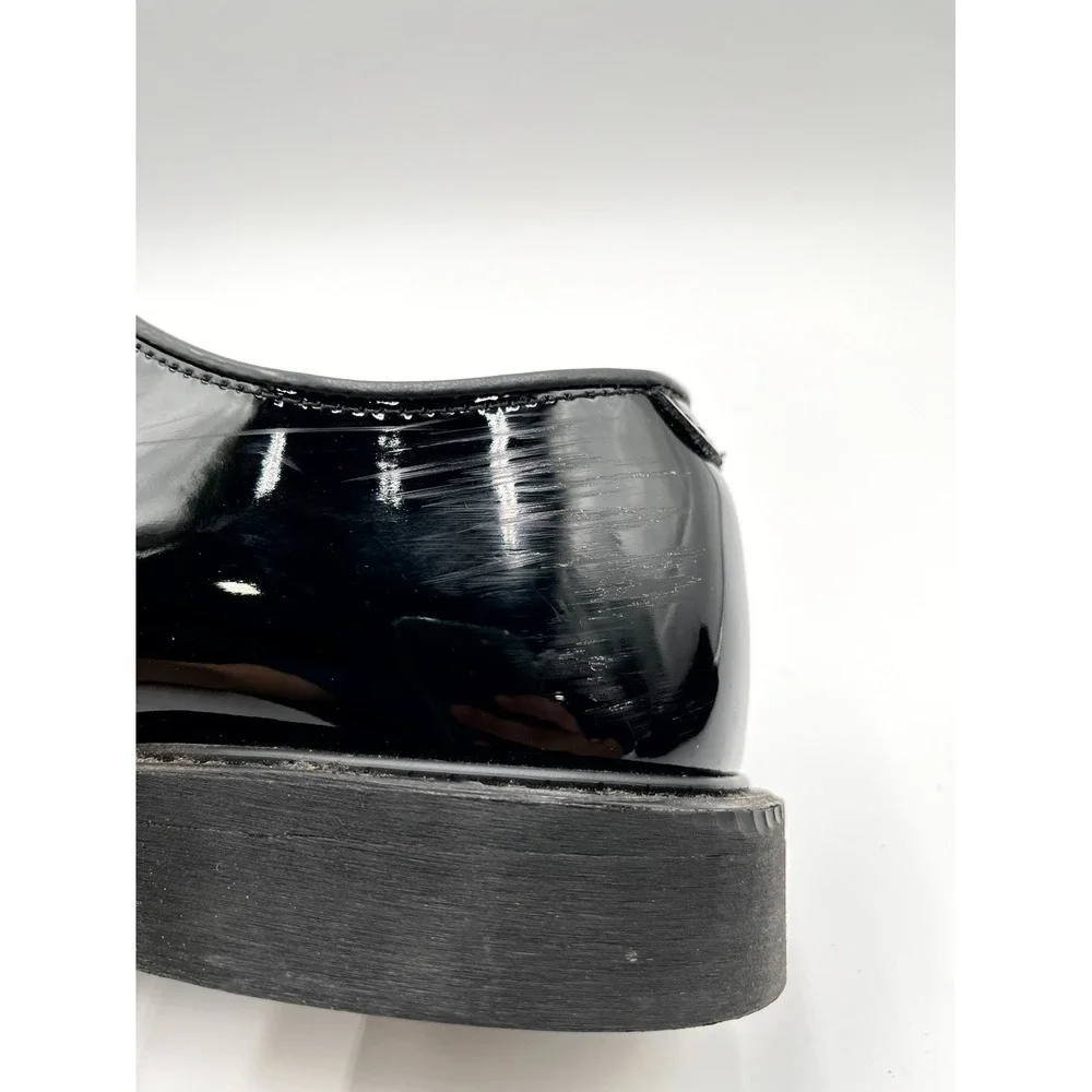 Altama 00941C Men's 9.5E‎ Dress Shoes Black Patent Leather Round Lace Up Oxfords